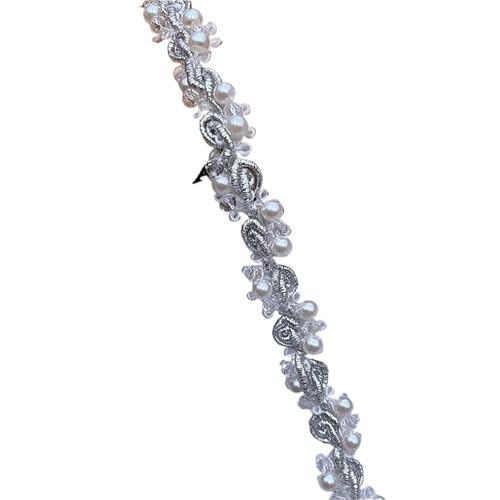 10 Yards Weiß/schwarz Perlen Spitzenband Trim Handgemachte DIY Nähen Kleidungsstück Handwerk Hochzeit Kleid Materialien Spitze Perle Trim(Style 8 1.3cm) von DYYEUAVT