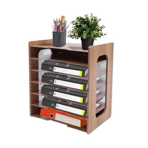 7Tier Bord Erweitern Holz Büro Papier Organizer for Schreibtisch Desktop Datei Halter Brief Tablett & A4 Sorter von DYYEUAVT