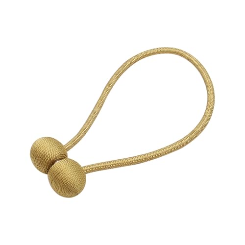 DYYEUAVT 1 Stück Perlenvorhang Magnetkugel Krawatte Seilrücken Holdbacks Schnalle Clips Zubehör Stangen Accessoires Hakenhalter Home Dekorationen(Yellow) von DYYEUAVT