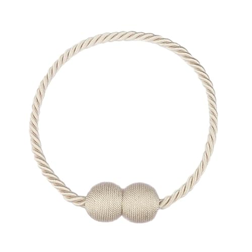 DYYEUAVT 1 & 2 STÜCKE Magnetische Vorhang Raffhalter Zarte Halter Raffhalter Schnalle Clips Hängende Kugel Schnalle Raffhalter Vorhang Dekor Zubehör(Beige,1pc) von DYYEUAVT