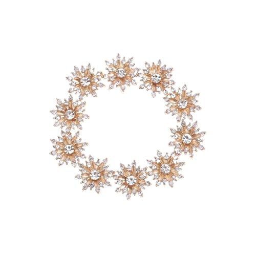 DYYEUAVT 10 Stücke Flatback Knöpfe Überzug Perle Schnalle Bekleidung Nähen Strass-Taste DIY Kleidung Dekoration Haarnadel Zubehör(Rhinestone -Gold) von DYYEUAVT