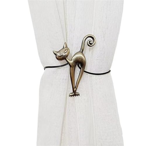 DYYEUAVT 1PC Kreative Magnet Vorhang Schnalle Tier Katze Vorhang Riemen Halter Haken Dekorative Home Accessorie(Green Cat) von DYYEUAVT