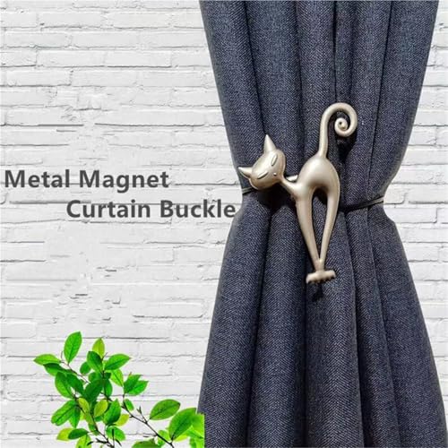 DYYEUAVT 1PC Kreative Magnet Vorhang Schnalle Tier Katze Vorhang Riemen Halter Haken Dekorative Home Accessorie(Red Cat) von DYYEUAVT