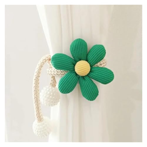 DYYEUAVT 1Pcs Magnetische Schnalle Vorhang Schnalle Clip Blume Form Perle Verschluss Fenster Vorhang Schnallen Vorhang Tieback Kinderzimmer(Green) von DYYEUAVT