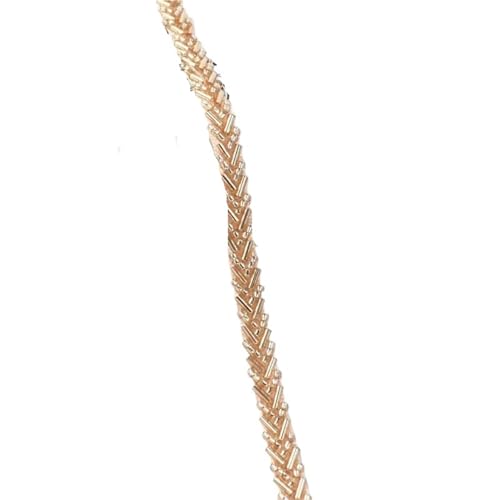DYYEUAVT 2/5 Yards 7mm Perlen Spitze Stoff Trim Band Kleidung Dekoration Trimmen Fransen Hochzeit Kleid DIY Nähzubehör(Color 02,7mm-2Yards) von DYYEUAVT