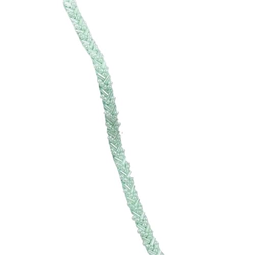 DYYEUAVT 2/5 Yards 7mm Perlen Spitze Stoff Trim Band Kleidung Dekoration Trimmen Fransen Hochzeit Kleid DIY Nähzubehör(Color-22,7mm-2Yards) von DYYEUAVT