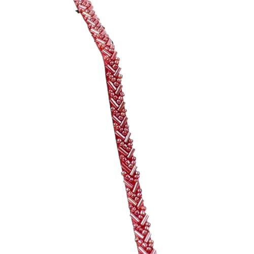 DYYEUAVT 2/5 Yards 7mm Perlen Spitze Stoff Trim Band Kleidung Dekoration Trimmen Fransen Hochzeit Kleid DIY Nähzubehör(Color-25,7mm-5Yards) von DYYEUAVT