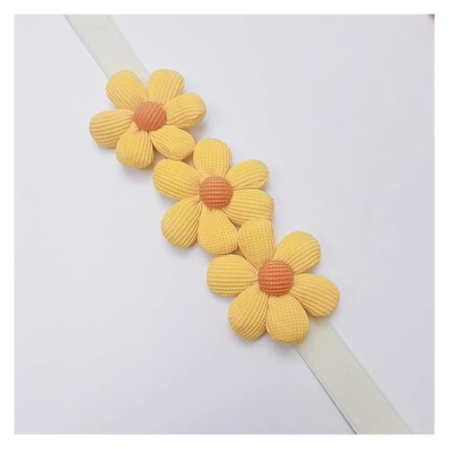 DYYEUAVT 2 Stück Vorhang-Raffhalter in Blumenform, elastisches Band, Fenstervorhangschnallen, magnetische Schnalle, Vorhangseilhalter, Kinderzimmer, Heimdekoration(3 Flowers-Yellow) von DYYEUAVT