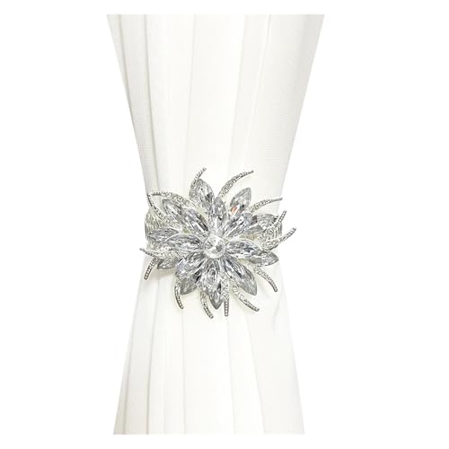 DYYEUAVT 2 Teile/Satz Lotus Design Vorhang Schnallen Vorhang Raffhalter for Home Schlafzimmer Wohnzimmer Fenster Vorhang Wohnaccessoires(C01-2pcs) von DYYEUAVT
