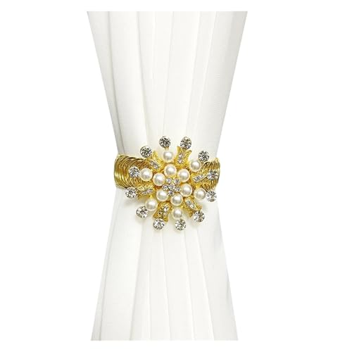 DYYEUAVT 2 Teile/Satz Lotus Design Vorhang Schnallen Vorhang Raffhalter for Home Schlafzimmer Wohnzimmer Fenster Vorhang Wohnaccessoires(C05-2pcs) von DYYEUAVT