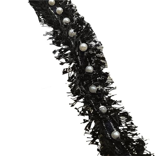 DYYEUAVT 2 Yard und 1,97 Zoll Breite weißes Perlenband Quaste Spitzenbesatz for Kleidungszubehör Schuhhut Dekoration DIY Nähzubehör(C-Beaded lace) von DYYEUAVT