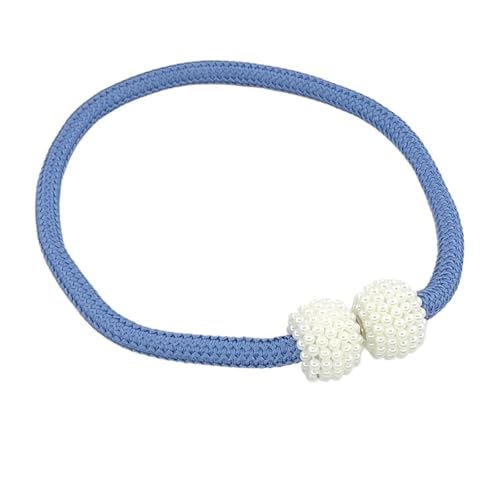 DYYEUAVT 2PCS Perle Magnetische Vorhang Clip Vorhang Halter Raffhalter Schnalle Clips Hängende Kugel Schnalle Raffhalter Vorhang Dekor Zubehör(Blue 2) von DYYEUAVT