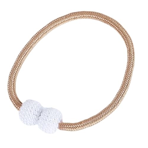 DYYEUAVT 2PCS Perle Magnetische Vorhang Clip Vorhang Halter Raffhalter Schnalle Clips Hängende Kugel Schnalle Raffhalter Vorhang Dekor Zubehör(Brown,2PCS) von DYYEUAVT