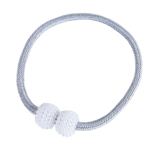 DYYEUAVT 2PCS Perle Magnetische Vorhang Clip Vorhang Halter Raffhalter Schnalle Clips Hängende Kugel Schnalle Raffhalter Vorhang Dekor Zubehör(Grey,1pc) von DYYEUAVT