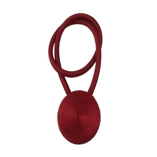 DYYEUAVT 2Pc Vorhang Raffhalter Magnet Vorhänge Zubehör Magnetische Vorhang Halter Schnallen Seil Vorhang Cilp Strap(Red) von DYYEUAVT