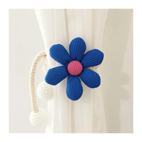 DYYEUAVT 2Pcs Magnetische Schnalle Vorhang Schnalle Clip Perle Verschluss Blume Form Fenster Vorhang Schnallen Vorhang Tieback Wohnkultur(Blue) von DYYEUAVT