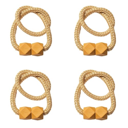 DYYEUAVT 4 Stück Vorhang-Raffhalter mit starkem Magnet, Dickes Seil-Design, for Schlafzimmer, Wohnzimmer, Küche, Kunststoff, Heimdekor-Zubehör(4 Orange) von DYYEUAVT