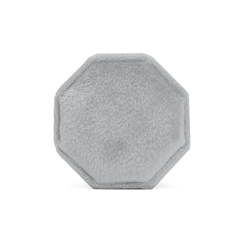 DYYEUAVT Achteckige Schmuckschatulle mit DREI Schlitzen, Aufbewahrungskoffer for Doppelringe, Ehering-Display for Damen, Ohrringe, Paket(Color 02,Single Ring Box) von DYYEUAVT