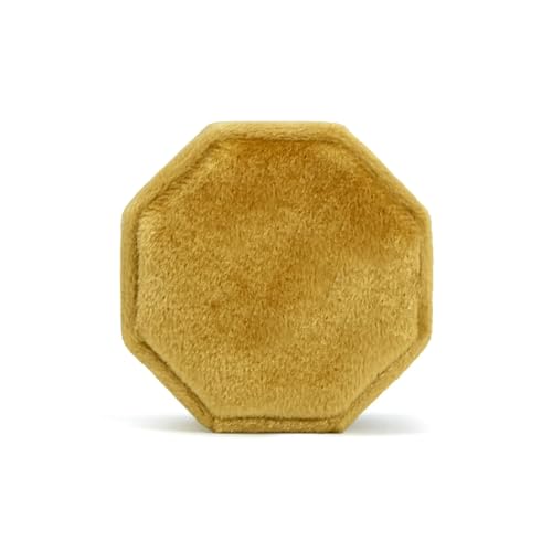DYYEUAVT Achteckige Schmuckschatulle mit DREI Schlitzen, Aufbewahrungskoffer for Doppelringe, Ehering-Display for Damen, Ohrringe, Paket(Color 03,Three Ring Box) von DYYEUAVT