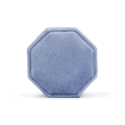 DYYEUAVT Achteckige Schmuckschatulle mit DREI Schlitzen, Aufbewahrungskoffer for Doppelringe, Ehering-Display for Damen, Ohrringe, Paket(Color 04,Single Ring Box) von DYYEUAVT