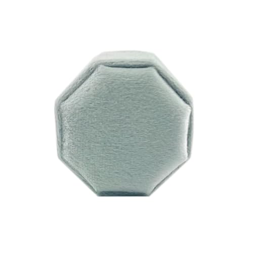 DYYEUAVT Achteckige Schmuckschatulle mit DREI Schlitzen, Aufbewahrungskoffer for Doppelringe, Ehering-Display for Damen, Ohrringe, Paket(Color 06,Single Ring Box) von DYYEUAVT