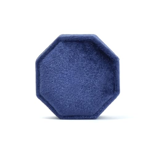 DYYEUAVT Achteckige Schmuckschatulle mit DREI Schlitzen, Aufbewahrungskoffer for Doppelringe, Ehering-Display for Damen, Ohrringe, Paket(Color 09,Single Ring Box) von DYYEUAVT