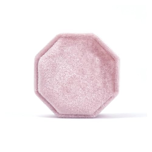 DYYEUAVT Achteckige Schmuckschatulle mit DREI Schlitzen, Aufbewahrungskoffer for Doppelringe, Ehering-Display for Damen, Ohrringe, Paket(Color 13,Single Ring Box) von DYYEUAVT