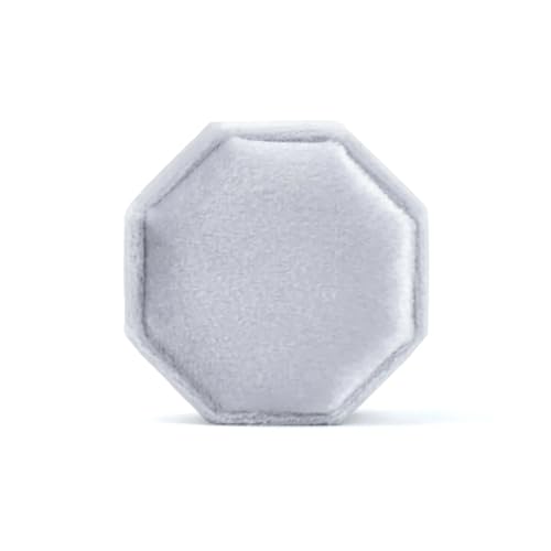 DYYEUAVT Achteckige Schmuckschatulle mit DREI Schlitzen, Aufbewahrungskoffer for Doppelringe, Ehering-Display for Damen, Ohrringe, Paket(Color 15,Single Ring Box) von DYYEUAVT