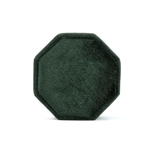 DYYEUAVT Achteckige Schmuckschatulle mit DREI Schlitzen, Aufbewahrungskoffer for Doppelringe, Ehering-Display for Damen, Ohrringe, Paket(Color 18,Three Ring Box) von DYYEUAVT