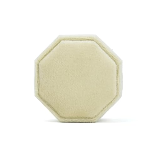 DYYEUAVT Achteckige Schmuckschatulle mit DREI Schlitzen, Aufbewahrungskoffer for Doppelringe, Ehering-Display for Damen, Ohrringe, Paket(Color 20,Three Ring Box) von DYYEUAVT