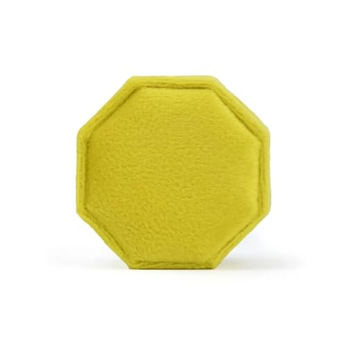 DYYEUAVT Achteckige Schmuckschatulle mit DREI Schlitzen, Aufbewahrungskoffer for Doppelringe, Ehering-Display for Damen, Ohrringe, Paket(Color 21,Three Ring Box) von DYYEUAVT