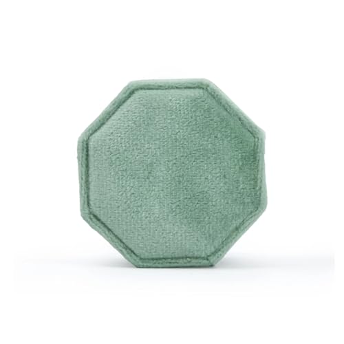 DYYEUAVT Achteckige Schmuckschatulle mit DREI Schlitzen, Aufbewahrungskoffer for Doppelringe, Ehering-Display for Damen, Ohrringe, Paket(Color 27,Double Ring Box) von DYYEUAVT