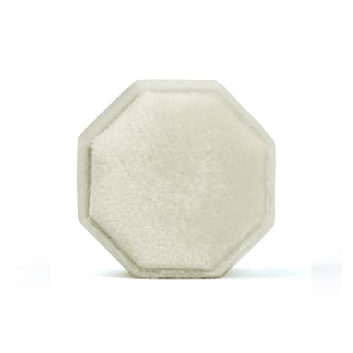 DYYEUAVT Achteckige Schmuckschatulle mit DREI Schlitzen, Aufbewahrungskoffer for Doppelringe, Ehering-Display for Damen, Ohrringe, Paket(Color 30,Double Ring Box) von DYYEUAVT