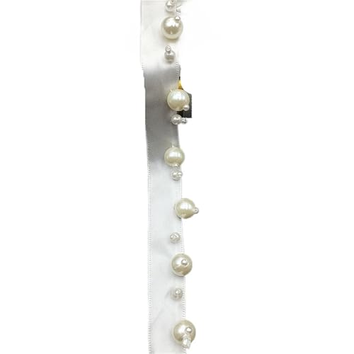 DYYEUAVT Handgemachter Spitzenbesatz aus Perlen mit Netzband und Spitzenbesatz aus hohlen Perlen for Hochzeitskleider, Kleidung, DIY-Dekorationszubehör(Color-G) von DYYEUAVT