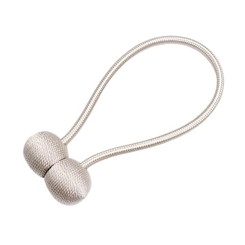 DYYEUAVT Kopfhörer Perle Vorhang Bindung Magnet Magnetische Saug Vorhang Schnalle Montage Perforierte Kuh String Vorhang Bindung Seil(Beige,2PCS) von DYYEUAVT