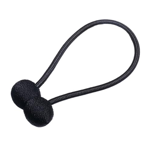 DYYEUAVT Kopfhörer Perle Vorhang Bindung Magnet Magnetische Saug Vorhang Schnalle Montage Perforierte Kuh String Vorhang Bindung Seil(Black,1PCS) von DYYEUAVT