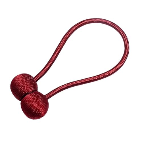 DYYEUAVT Kopfhörer Perle Vorhang Bindung Magnet Magnetische Saug Vorhang Schnalle Montage Perforierte Kuh String Vorhang Bindung Seil(Red,1PCS) von DYYEUAVT