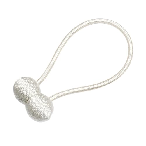 DYYEUAVT Kopfhörer Perle Vorhang Bindung Magnet Magnetische Saug Vorhang Schnalle Montage Perforierte Kuh String Vorhang Bindung Seil(White,2PCS) von DYYEUAVT