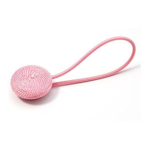 DYYEUAVT Kurze geflochtene runde Vorhangschnallen Magnet Vorhangschnallen Beige Gold Magnetischer Vorhanghalter Vorhangzubehör(Pink) von DYYEUAVT