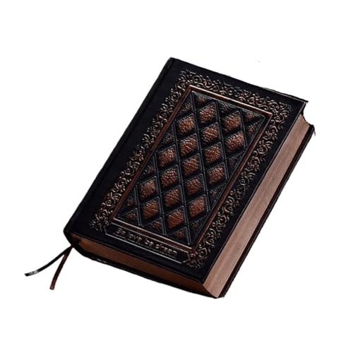 DYYEUAVT Lederbezug Vintage Tagebuch Notizbuch Student Hardcover Skizzenbuch Notizbuch Notizblock Reisetagebuch Tagebuch Schreibhefte(Black gold) von DYYEUAVT