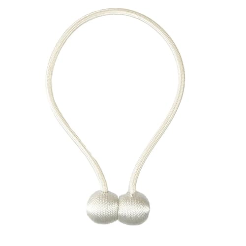 DYYEUAVT Magnetische Perlenkugel-Vorhang-Raffhalter, Raffhalter, Schnallen-Clips, Zubehör for Gardinenstangen, Accessoires(White) von DYYEUAVT