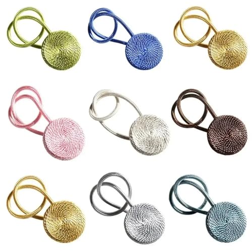 DYYEUAVT Magnetische Perlenkugel-Vorhangschnallen, Vorhang-Raffhalter, Schnallenclips, Vorhangstangen, dekorative Wohnaccessoires(Brown) von DYYEUAVT