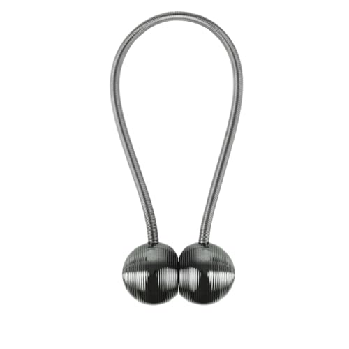 DYYEUAVT Magnetische Vorhang Raffhalter Clip Vorhänge Schnalle Halter Dekorative Hause Polyester Vorhänge Zubehör(12156Acharcoal,2 Pieces) von DYYEUAVT