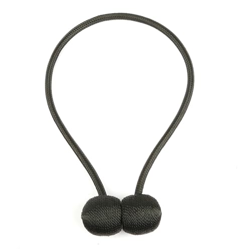 DYYEUAVT Magnetische Vorhang Raffhalter Clip Vorhänge Schnalle Halter Dekorative Hause Polyester Vorhänge Zubehör(12156Black,2 Pieces) von DYYEUAVT