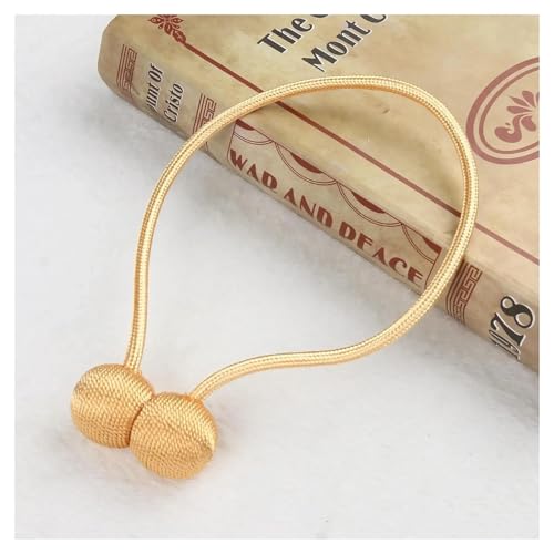 DYYEUAVT Magnetische Vorhanghaken Raffhalter Clip Vorhänge Schnalle Halter Dekorative Home Polyester Vorhänge Zubehör(Gold) von DYYEUAVT