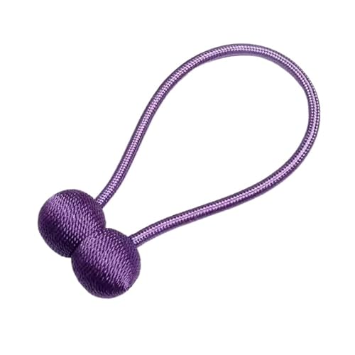 DYYEUAVT Magnetische Vorhangschnalle, Raffhalter, Vorhangklammern, ohne Stanzen, modernes Vorhangzubehör, Perlen-Magnetkugel, Heimdekorationszubehör(Purple) von DYYEUAVT