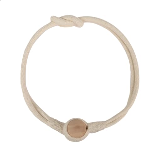 DYYEUAVT Magnetischer Vorhang-Raffhalter, handgewebte Baumwollvorhänge, Halter, Raffhalter, Seilschnalle, Heimdekorateure, Zubehör(Beige,2pc) von DYYEUAVT