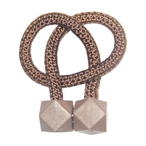 DYYEUAVT Magnetischer Vorhangschnallenhalter, Vorhang-Raffhalter for Aufhängen, facettenreiche Kugelschnalle, Raffhalter, Vorhanggurte, Heimdekoration(Dark Coffee,1pc) von DYYEUAVT