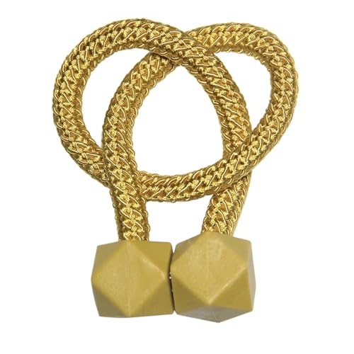 DYYEUAVT Magnetischer Vorhangschnallenhalter, Vorhang-Raffhalter for Aufhängen, facettenreiche Kugelschnalle, Raffhalter, Vorhanggurte, Heimdekoration(Gold,2pcs) von DYYEUAVT