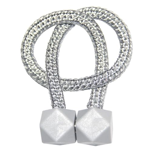 DYYEUAVT Magnetischer Vorhangschnallenhalter, Vorhang-Raffhalter for Aufhängen, facettenreiche Kugelschnalle, Raffhalter, Vorhanggurte, Heimdekoration(Silver,1pc) von DYYEUAVT